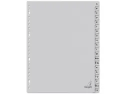 Tabblad ECO Kangaro A4 letters 180 grams grijs karton 23-gaats 20-deli