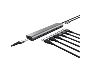 Hub Trust HALYX 7-port USB-A 3.2 zilver - 10