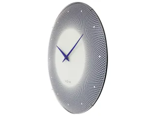 Wandklok Nextime dia 50cm bolvormig glas blauw kunststof Deep - 4