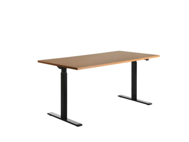 Elektrisch ihv bureau,HxBxD 700-1200x1600x800mm,blad beuken