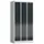 Lockerkast 1800x870x500mm 3x5 vakken cilinderslot, sokkel, RAL7016