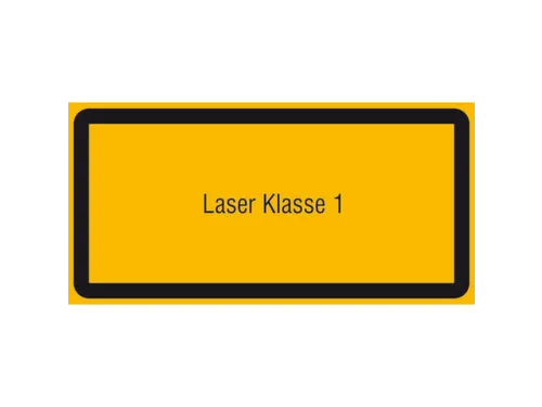 waarschuwingsbord met aanvullend bord,v. binnen/buiten,Laser Klasse 1