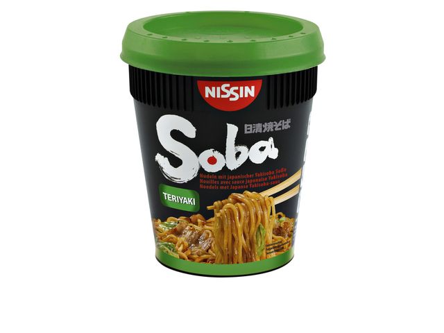 Noodles Nissin Soba teriyaki cup | SoepOpHetWerk.nl