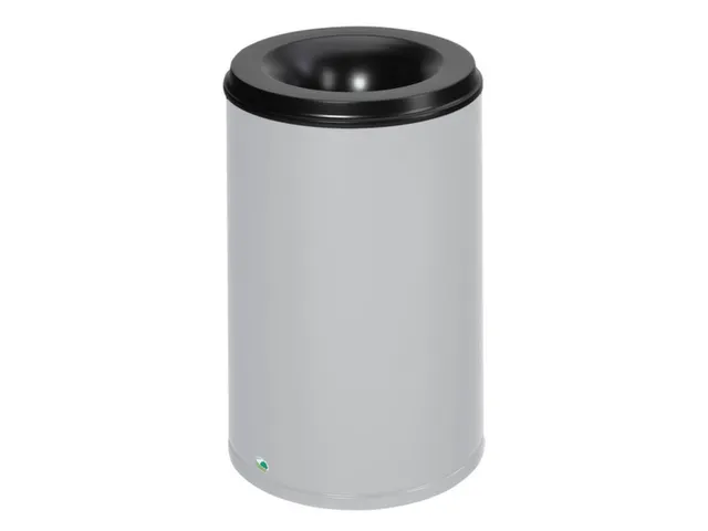 prullenmand zelfblussend 110 liter HxØ 750x465mm kop zwart grijs