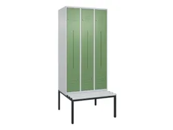 Z-garderobekast,HxBxD 2120x900x815mm,6vak,vak B 300mm,cil.-slot