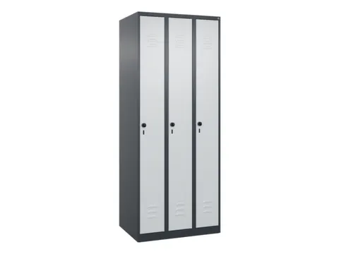 locker,HxBxD 1850x750x500mm,3vak,vak B 250mm,draaigrendel