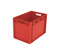 Euronorm Stapelkrat Pp 420x600x400mm Wand/bodem Gesloten Rood 85l