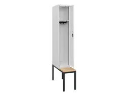 locker met bank,HxBxD 1950x300x815mm,1vak,vak B 300mm,cilinderslot