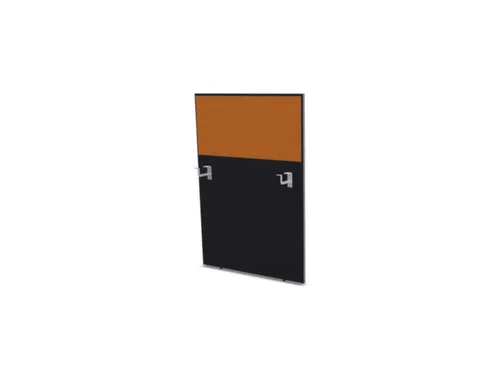 baliepaneel,v. bureau,aanbouw rechts,B 800mm,CC-zwart,BN3005-geel