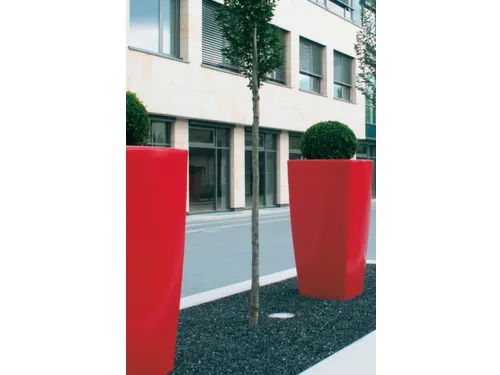 plantenpot,trapeziumvormig,PE,robijnrood,HxBxD 1500x777x777mm,160l