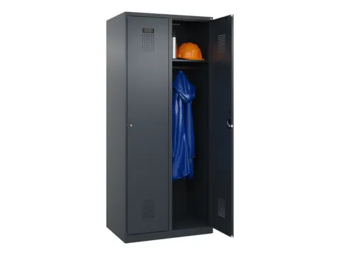 locker,HxBxD 1850x800x500mm,2vak,vak B 400mm,cil.-slot,staand op vloer