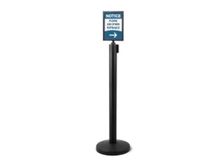 Topbord A4 Voor Afzetpaal Flexi Zwart - 4