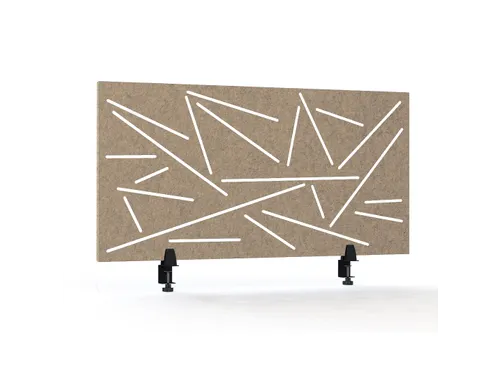 Akoestisch Bureaupaneel met patroon uitsnede 60x120cm Zand