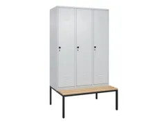 locker voor scheiding van kleding,HxBxD 2120x1200x815mm,3vak