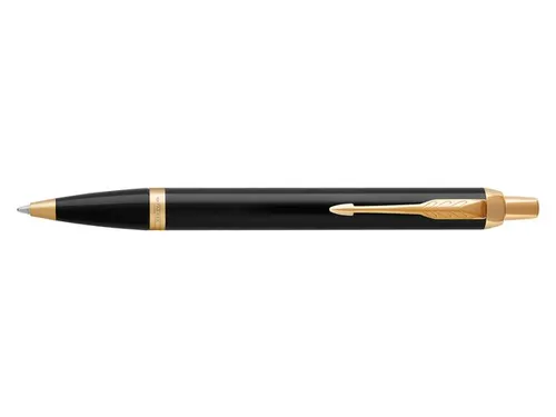 Balpen Parker IM Black Lacquer GT Medium Blauwe inkt
