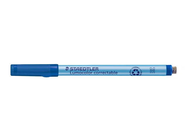Viltstift Staedtler Lumocolor 305 non permanent correctable M blauw