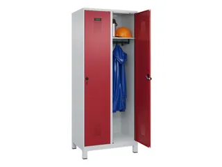 locker,HxBxD 1950x800x500mm,2vak,vak B 400mm,draaigrendel,voeten - 1