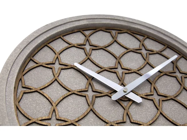 Horloge murale NeXtime 'Concreto Love' Ø39,5cm polyrésine/bois gris