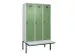 locker met bank,voor scheiding van kleding,HxBxD 2120x1200x815mm,3vak