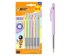 Balpen Bic M10 Colors Limited Edition medium assorti 8+2 gratis