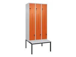 Z-garderobekast,HxBxD 2120x900x815mm,6vak,vak B 300mm,draaigrendel