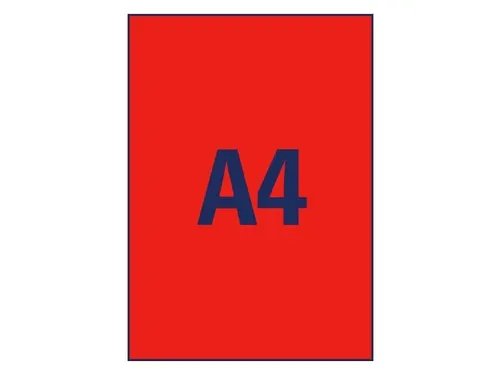 laseretiket Avery 210x297mm 25 vel A4 1 etiket per vel neonrood