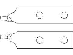 E-8000 A 4 EL Reservepunt paar recht Ø 3,2mm
