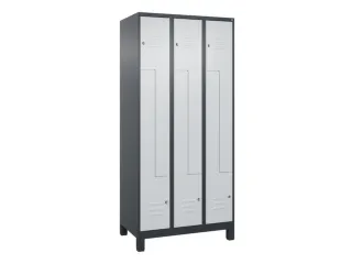 Z-garderobekast,HxBxD 1950x900x500mm,vak B 150/300mm,cil.-slot,voeten - 1