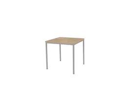 Domino Basic Tafel Vaste Hoogte 80x80 honey castello 25mm alu 4-poots