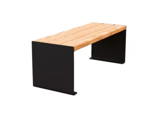 zitbank,B 1200mm,3latten,hout-zitting licht eikenhout,zitting H 450mm - 1