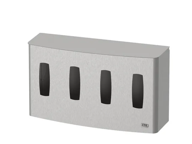 CMT Swoosh handschoendispenser Quattro horizontaal gesloten RVS