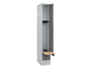 locker met bank,HxBxD 1950x300x815mm,1vak,vak B 300mm,cilinderslot - 1