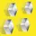 Magneten Sigel voor glasbord set 4stuks zilverkleurig C10 20x10x20mm