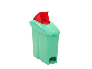 Sanitaire Pedaalemmer Binny 17p Groen Rood 17 Liter - 2