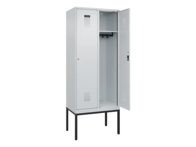 locker,HxBxD 2120x800x500mm,2vak,vak B 400mm,cil.-slot,voetonderstel