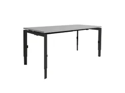 Bureau Linesto N3 hoogte instelbaar 120x80cm Lichtgrijs, poot Zwart