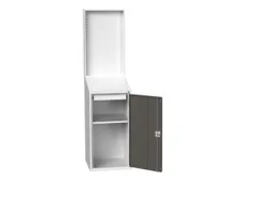 lessenaarkast met achterwand 2000x525x550mm 1 legbord RAL7035+RAL7016