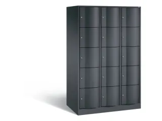 lockerkast cil.slot 1950x1150x640mm 3x5 vakken RAL7021 front RAL7021 - 1