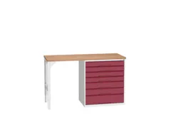 werkbank,HxBxD 930x1500x600mm,multiplexblad,2voeten/1container