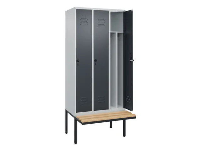 locker voor scheiding van kleding,HxBxD 2120x900x815mm,3vak