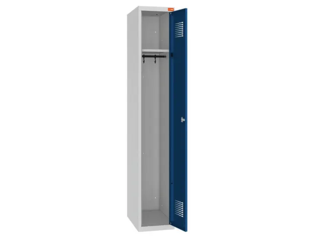 lockerkast,HxBxD 1800x300x500mm,1vak,draaigrendel,sokkel,romp RAL7035