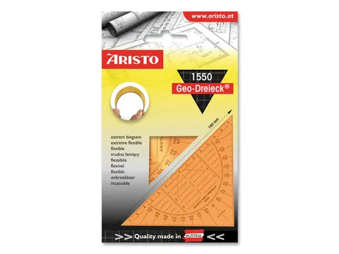 Geodriehoek Aristo 14 Cm Flexibel Oranje