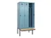locker met bank,voor scheiding van kleding,HxBxD 2120x900x815mm,3vak