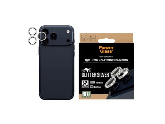 PanzerGlass Hoops Camera Lens Protector Glitter Silver iPhone 17