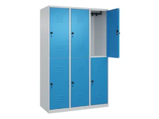 dubbeldekse locker,HxBxD 1850x1200x500mm,3x2vak.,vak B 400mm - 2