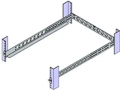 Origin Storage 1U Universal 4-Post Fixed Server Rails, 20 kg