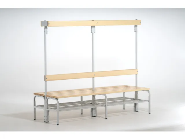 dubbele zitbank,HxLxD 1650x1500x725mm,houten lijst,frame staal RAL7035