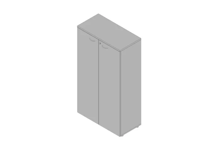 Kantoorkast,3Xhouten Vloer,4Ordnerhoogte,Romp Aluminium,Front Grijs