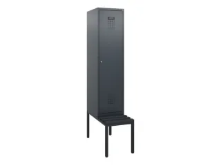 locker met bank,HxBxD 1950x400x815mm,1vak,vak B 400mm,cilinderslot - 2
