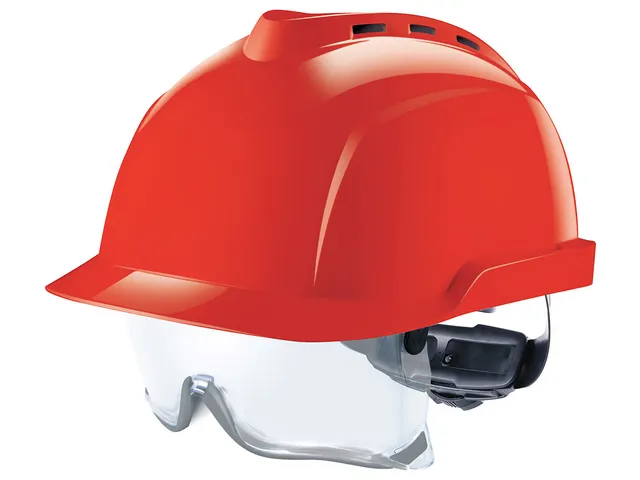 MSA V-Gard 930 geventileerde veiligheidshelm Rood